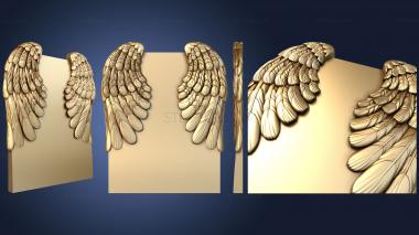 3D model Angel wings on a monument (STL)